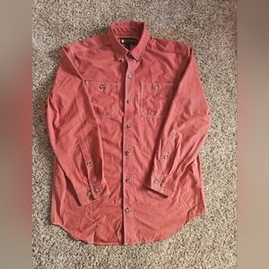 Alaskan Hardgear Shirt Mens M Bush Pilot Long Sleeve Duluth Button Up Red